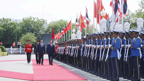 Lễ đón Tổng Bí thư, Chủ tịch nước Tô Lâm và Phu nhân thăm chính thức Vương quốc Thái Lan