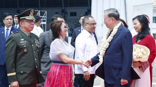 Tổng Bí thư, Chủ tịch nước Tô Lâm và Phu nhân đến thủ đô Manila thăm cấp Nhà nước Cộng hòa Philippines