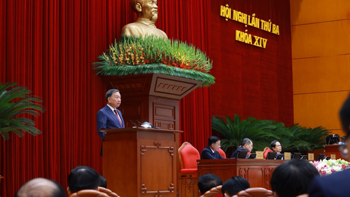 Phát biểu của Tổng Bí thư, Chủ tịch nước Tô Lâm tại Khai mạc Hội nghị lần thứ ba Ban Chấp hành Trung ương Đảng khóa XIV
