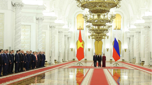Tổng thống Liên bang Nga Vladimir Putin chủ trì Lễ đón Tổng Bí thư, Chủ tịch nước Tô Lâm