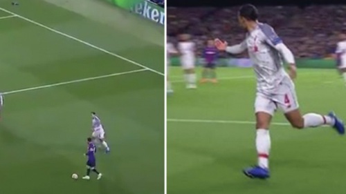 VIDEO: Van Dijk bất lực, kêu gào đồng đội hỗ trợ ngăn chặn Messi