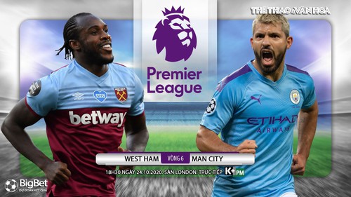 Soi kèo nhà cái West Ham vs Man City. Vòng 6 Giải ngoại hạng Anh. Trực tiếp K+ PM