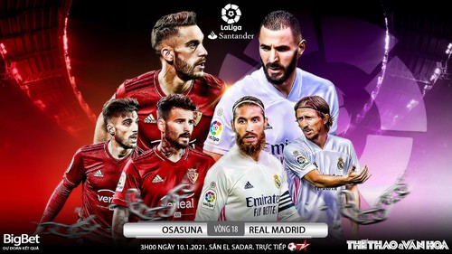 Soi kèo nhà cái Osasuna vs Real Madrid. Vòng 18 La Liga Tây Ban Nha