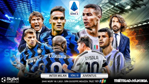 Soi kèo nhà cái Inter Milan vs Juventus. FPT Play trực tiếp vòng 18 Serie A