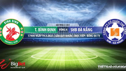 Soi kèo nhà cái Bình Định vs SHB Đà Nẵng. BĐTV trực tiếp bóng đá LS V-League