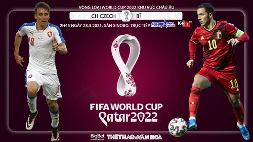 Soi kèo nhà cái CH Séc vs Bỉ. Vòng loại World Cup 2022 khu vực châu Âu