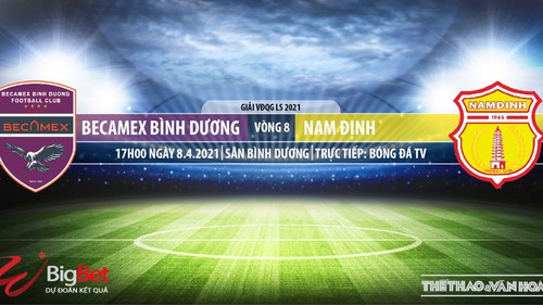 Soi kèo nhà cái Bình Dương vs Nam Định. BĐTV trực tiếp bóng đá Việt Nam