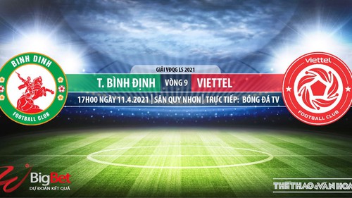 Soi kèo nhà cái Bình Định vs Viettel. BĐTV trực tiếp bóng đá Việt Nam