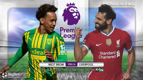 Soi kèo nhà cái West Brom vs Liverpool. K+PM trực tiếp bóng đá Ngoại hạng Anh