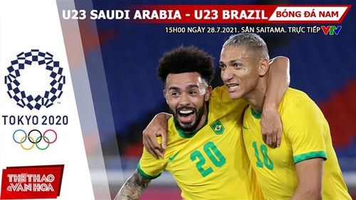 Kèo nhà cái. Soi kèo U23 Saudi Arabia vs U23 Brazil. VTV6 VTV5 trực tiếp bóng đá Olympic 2021