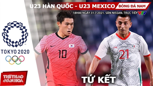 Kèo nhà cái. Soi kèo U23 Mexico vs Hàn Quốc. VTV6 VTV5 trực tiếp bóng đá Olympic 2021