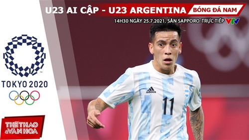 Kèo nhà cái. Soi kèo U23 Ai Cập vs Argentina. VTV6 VTV5 trực tiếp bóng đá Olympic 2021