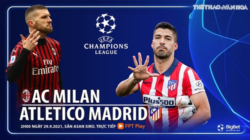 Soi kèo nhà cái AC Milan vs Atletico Madrid và nhận định bóng đá Cúp C1 Champions League (2h00, 29/9)