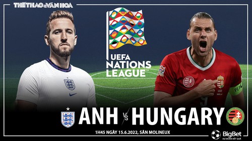 Soi kèo nhà cái Anh vs Hungary. Nhận định, dự đoán bóng đá Nations League (1h45, 15/6)