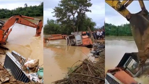 Lao máy múc xuống cứu đê: Nhớ thời nắm tay nhau làm 'cọc sống'