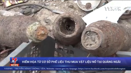 Hiểm họa từ cơ sở phế liệu thu mua vật liệu nổ, bom, mìn, đạn