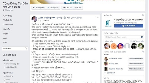 Hà Nội cảnh báo giả mạo chỉnh sửa hồ sơ tuyển sinh trực tuyến vào lớp 1