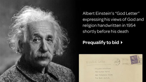 'Thư về Chúa' của Einstein lập kỷ lục mới trên sàn đấu giá