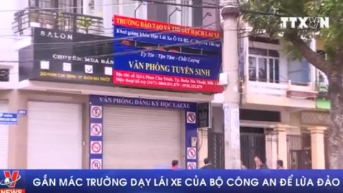 Gắn mác trường dạy lái xe của Bộ Công an để lừa đảo