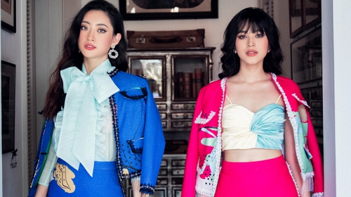 Hoa hậu Lương Thùy Linh - Đỗ Hà đẹp lộng lẫy trong BTS của NTK Lê Ngọc Lâm