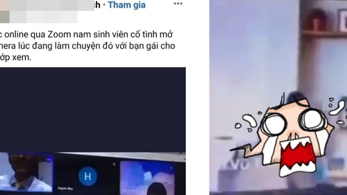 Xôn xao quanh clip nhạy cảm của nam sinh khi học trực tuyến