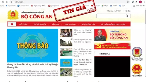Công an TP.HCM phát hiện trang web giả mạo website của Bộ Công an