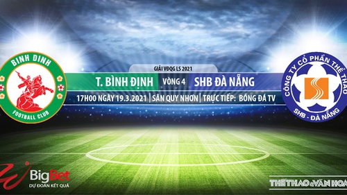 Soi kèo nhà cái Bình Định vs Đà Nẵng. BĐTV. Trực tiếp bóng đá Việt Nam hôm nay
