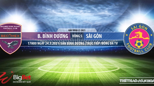 Soi kèo nhà cái Bình Dương vs Sài Gòn. BĐTV. Trực tiếp bóng đá Việt Nam hôm nay