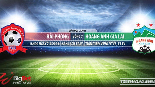 Soi kèo nhà cái Hải Phòng vs HAGL. VTV6. VTV5. TTTV. Trực tiếp bóng đá Việt Nam hôm nay