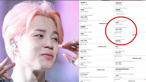 Jimin (BTS) đang ‘gây bão’ khắp thế giới với mái tóc nhuộm hồng