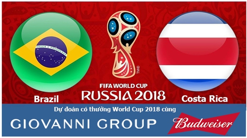 Dự đoán có thưởng World Cup 2018: Trận Brazil – Costa Rica