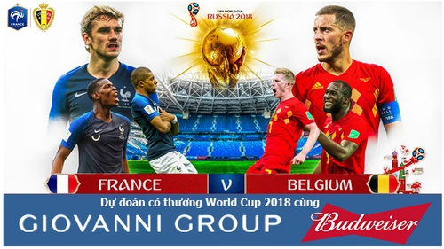 Dự đoán có thưởng World Cup 2018: Trận Pháp – Bỉ (Vòng bán kết)