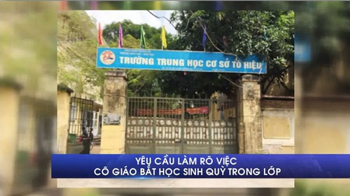 Yêu cầu làm rõ vụ việc cô giáo bắt học sinh quỳ trong lớp