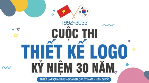 Thiết kế logo kỉ niệm 30 năm quan hệ ngoại giao Việt Nam - Hàn Quốc