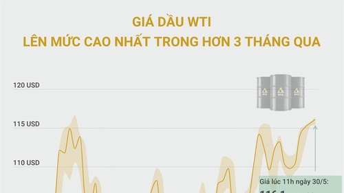 Giá dầu WTI lên mức cao nhất trong hơn 3 tháng qua