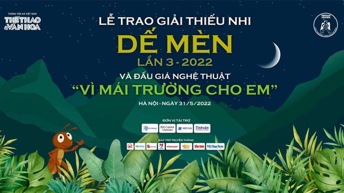 Trực tiếp Lễ trao giải Dế Mèn và đấu giá nghệ thuật 'Vì mái trường cho em'