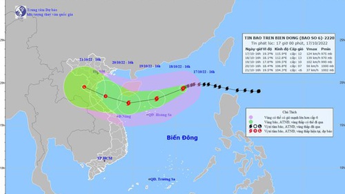 Trung Quốc dự báo bão Nesat gây mưa lớn và gió mạnh