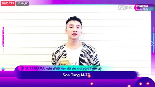 Sơn Tùng M-TP, Tóc Tiên được vinh danh tại MAMA 2017