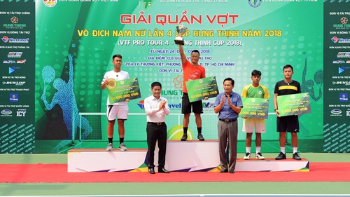 Lão tướng lên ngôi ở giải quần vợt VTF Pro Tour 4