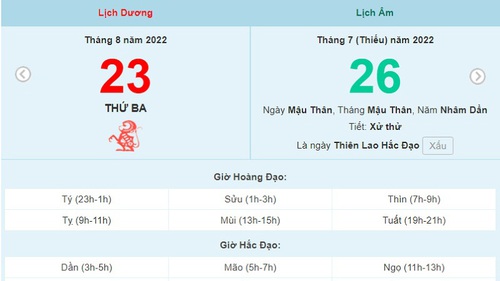 Lịch âm 23/9, xem lịch thứ Sáu ngày 23 tháng 9 năm 2022 là ngày tốt hay xấu?