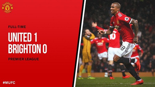 M.U 1-0 Brighton: Ashley Young lập công, M.U thắng trên sân nhà