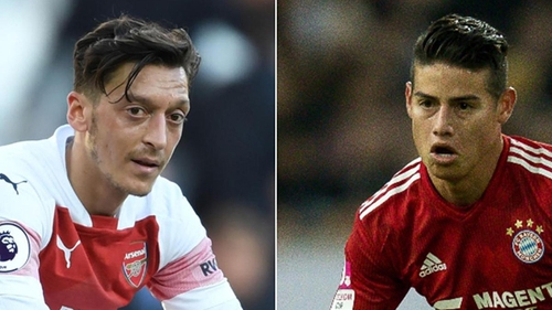 CHUYỂN NHƯỢNG 16/1: Arsenal thay Oezil bằng James Rodriguez. M.U thanh lý 'trò cưng' của Mourinho