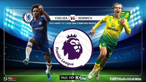 Soi kèo bóng đá Chelsea vs Norwich. Vòng 36 Ngoại hạng Anh. Trực tiếp K+PM