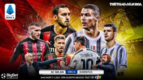 Soi kèo nhà cái AC Milan vs Juventus. Vòng 16 Serie A Italy. Trực tiếp FPT Play