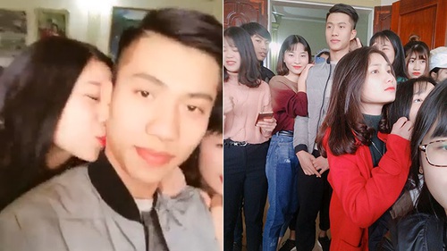 Phan Văn Đức về nhà, 'bị' hàng loạt fan nữ bao vây, ôm hôn say đắm