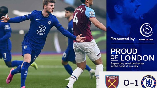 West Ham 0-1 Chelsea: Werner giải cơn khát bàn thắng, Chelsea giành 3 điểm trên sân khách