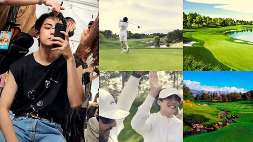 V BTS cập nhật cho fan về hành trình chơi golf, kỹ thuật đã vượt xa trình độ này