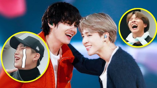 Câu chuyện bi kịch của Jimin BTS và V khiến fan cười không thôi