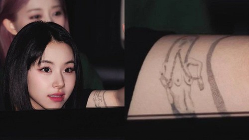 Hình xăm táo bạo của Chaeyoung Twice bị lộ, đang gây chú ý trên mạng