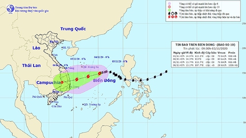 Dự báo bão số 10 gây nguy hiểm cả trên biển và trên đất liền